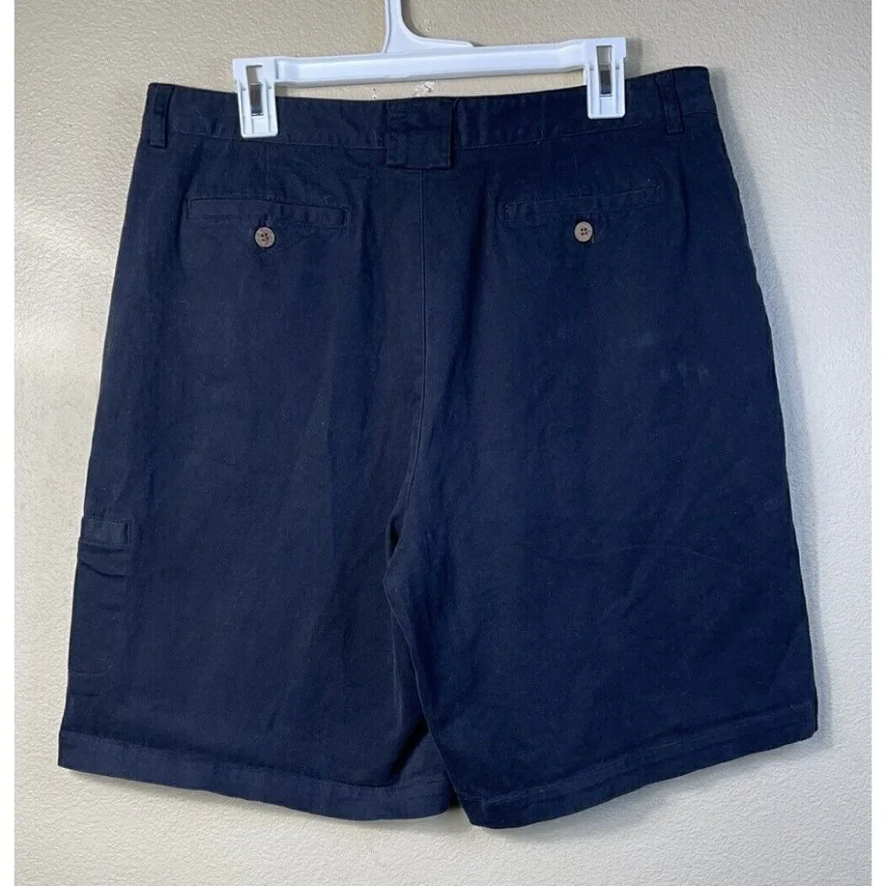 Havana Jacks Cafe Men's Shorts Black Flat Front Tropical Breezewear Size 36